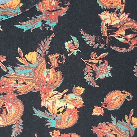 LuLaRoe Julia S 4/6 Black Paisley Knee Length Knit Bodycon Soft Stretchy Dress - Picture 4 of 8